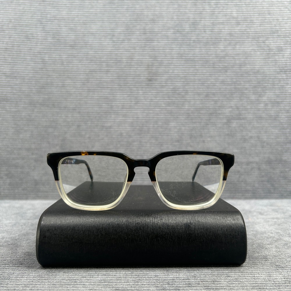 Warby Parker Burke 203 y2k Eyeglasses Tortoise Clear Square Frames 51-19-145 Vtg